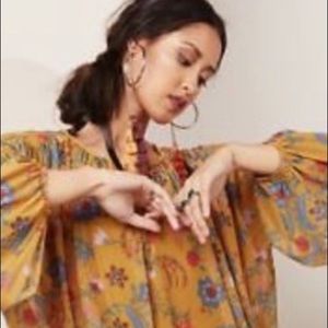 *SOLD* FREE PEOPLE WILDFLOWER BLOUSON CHARTREUSE TOP
